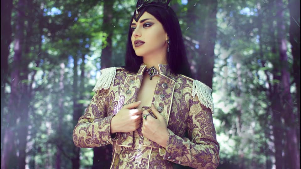 TOREADOR JACKET - PURPLE AND IVORY TAPESTRY Shrine of Hollywood jacket Women's Jackets