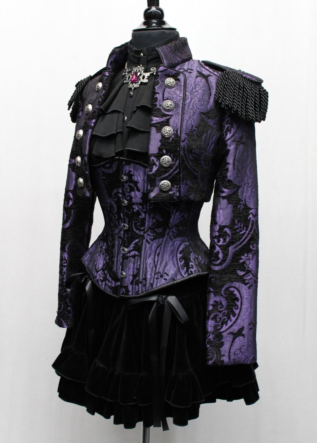 TOREADOR JACKET - PURPLE AND BLACK TAPESTRY Shrine of Hollywood jacket bolero bullfighter purple tapestry toreador Women's Jackets