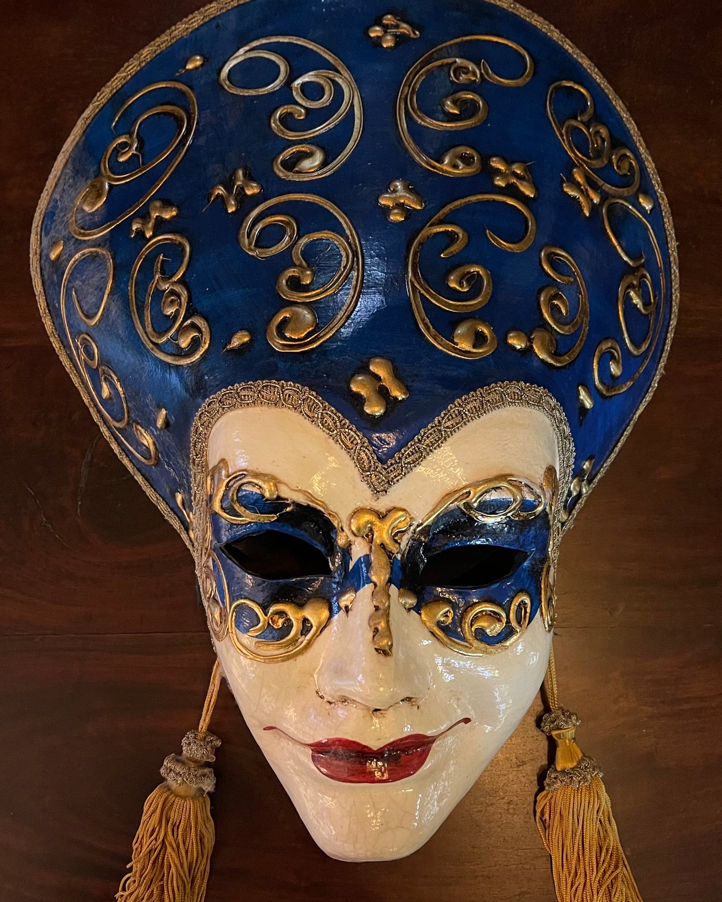 VENETIAN MASK - GLAMOUR - GOLD EARRINGS Shrine of Hollywood Decor art decor