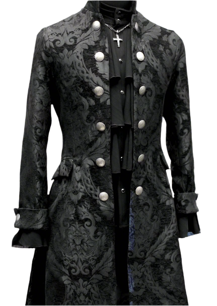 ORDER OF THE DRAGON COAT - BLACK TAPESTRY Shrine of Hollywood coat coat dragon Men's Coats tapestry