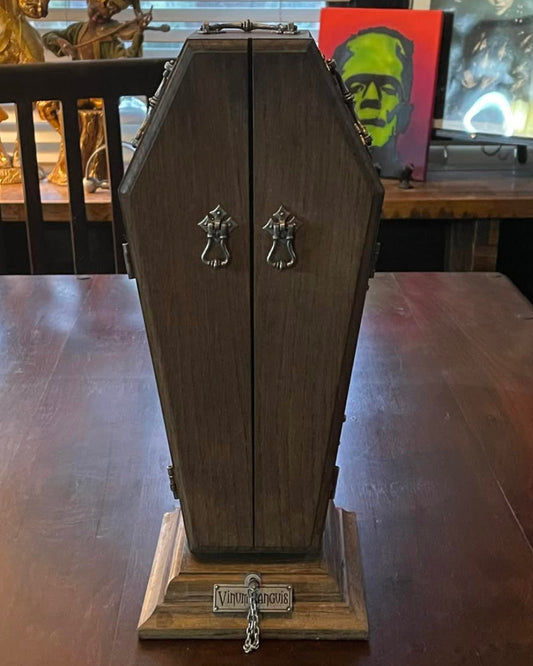 VINUM SANGUIS WINE BOTTLE CASKET Shrine of Hollywood Decor Casket decor home Treasures and Relics