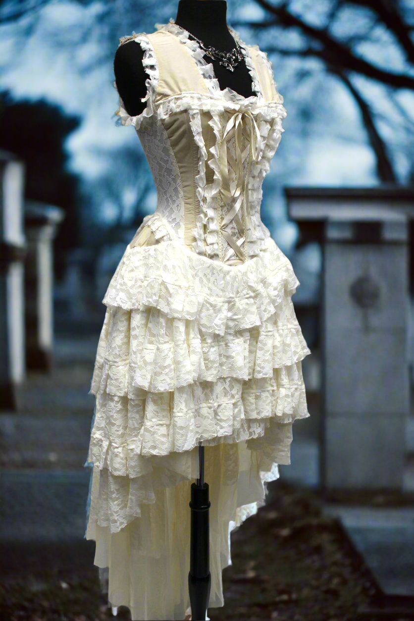 PARIS CABARET DRESS - IVORY TAFFETA Shrine of Hollywood dress cabaret Dresses formal ivory summer taffeta wedding white