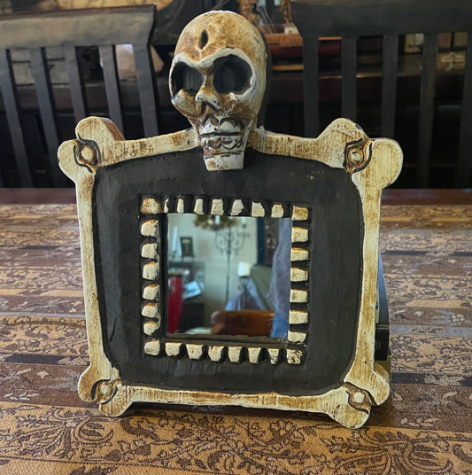 SKULL MIRROR Shrine of Hollywood decor Mirror skull