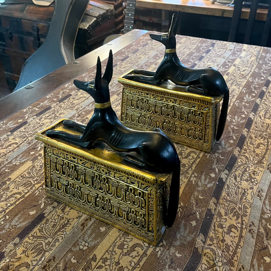 ANUBIS BOOKEND SET Shrine of Hollywood decor Treasures and Relics