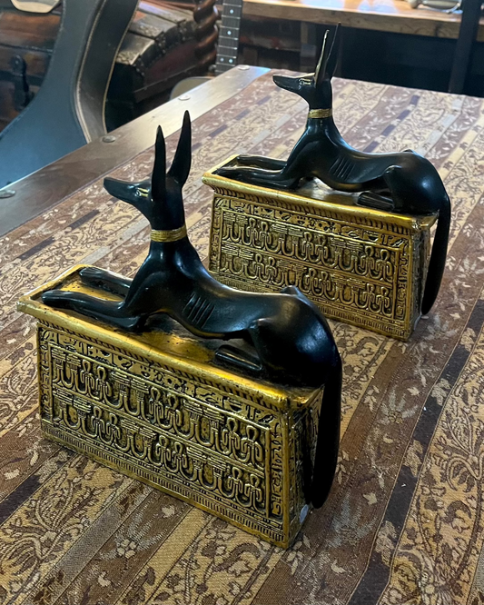 ANUBIS BOOKEND SET Shrine of Hollywood decor Treasures and Relics