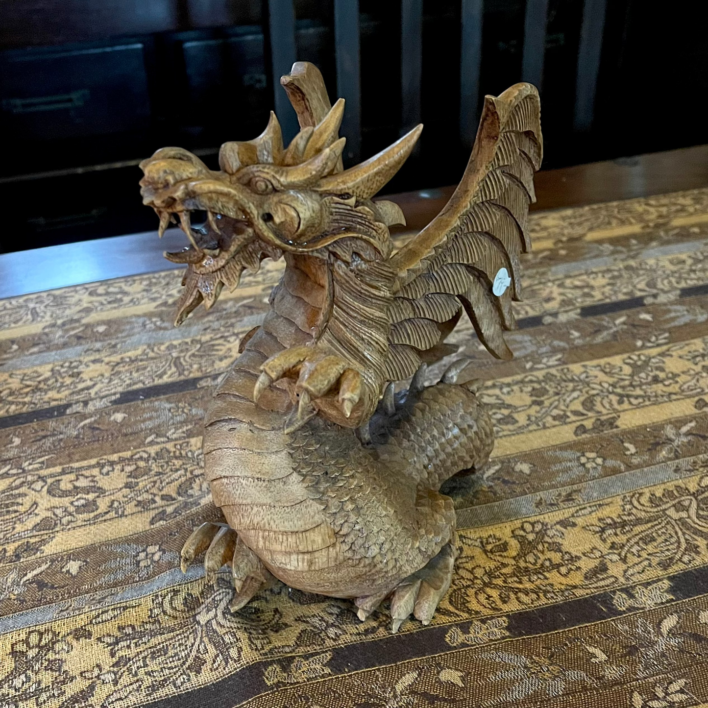 Shrine of Hollywood CARVED WOODEN DRAGON decor statue Treasures and Relics