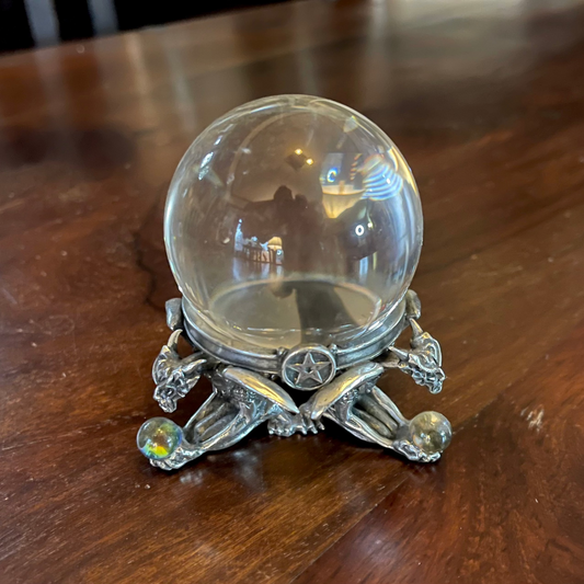 GARGOYLE MINIATURE CRYSTAL BALL Shrine of Hollywood Decor decor Treasures and Relics