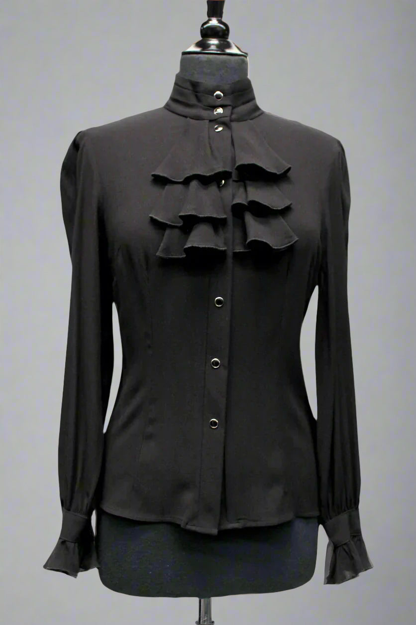 ANTOINETTE TOP - BLACK Shrine of Hollywood top aristocrat bridgerton goth gothic Pirate top top victorian Women's Tops
