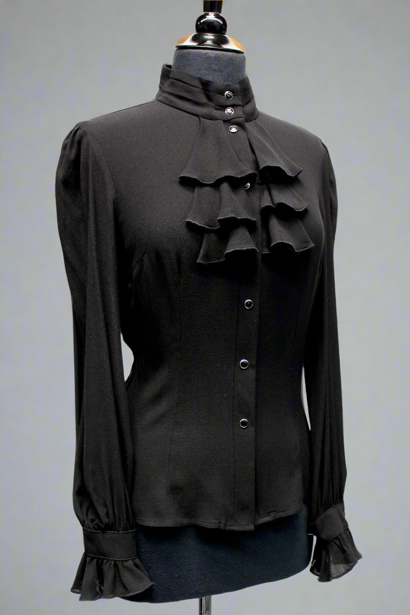 ANTOINETTE TOP - BLACK Shrine of Hollywood top aristocrat bridgerton goth gothic Pirate top top victorian Women's Tops