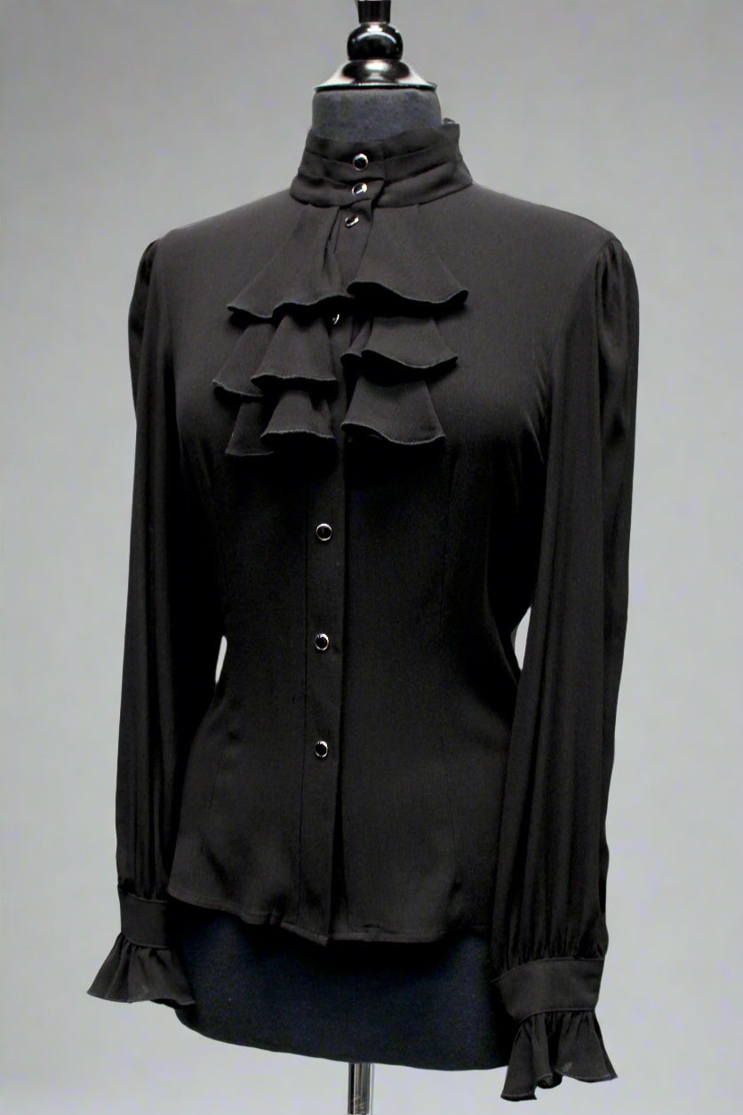 ANTOINETTE TOP - BLACK Shrine of Hollywood top aristocrat bridgerton goth gothic Pirate top top victorian Women's Tops
