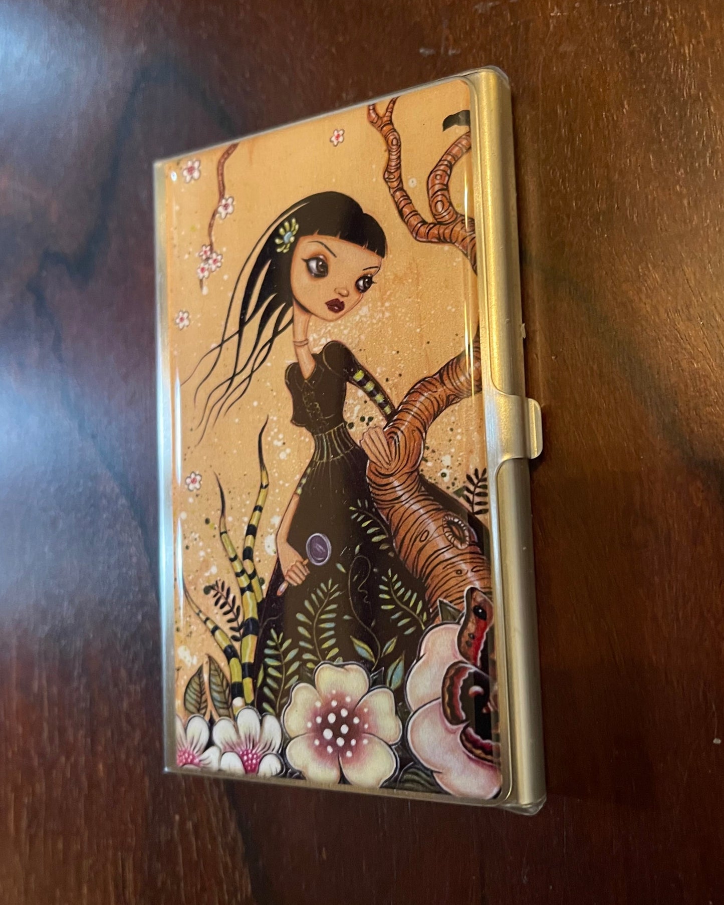 BIG EYED GIRL CARD CASE Shrine of Hollywood card case Treasures and Relics