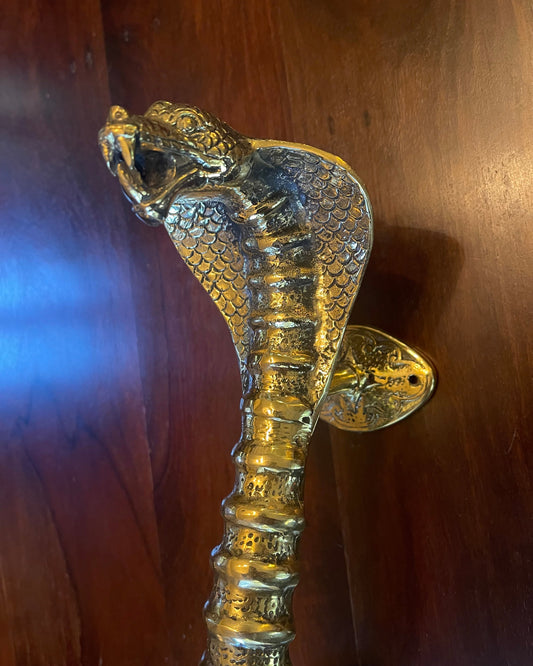 COBRA DOOR HANDLE - BRASS Shrine of Hollywood Decor Treasures and Relics