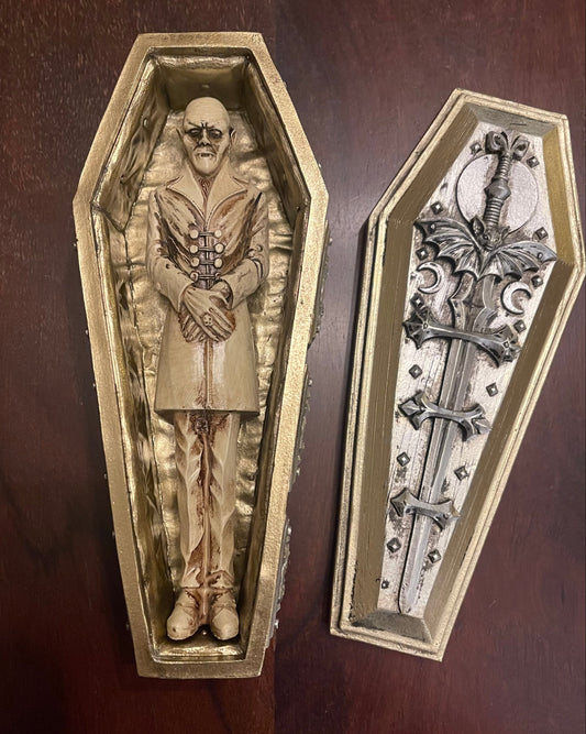 NOSFERATU'S REST CASKET Shrine of Hollywood Decor coffin decor figurine home nosferatu