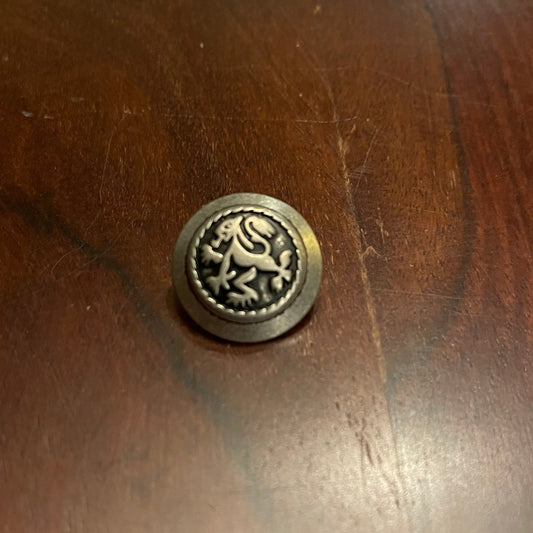 ANTIQUE MEDIEVAL LION BUTTON - LARGE SIZE - One dozen Shrine of Hollywood button Buttons