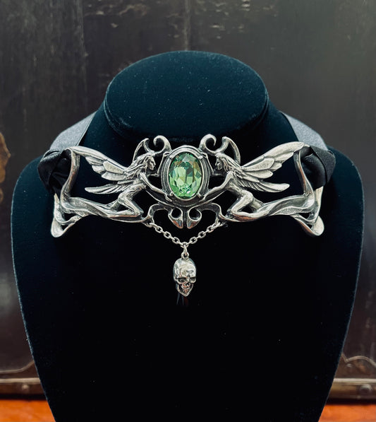 GREEN FAERIE CHOKER OR HEADPIECE Shrine of Hollywood Jewelry - necklace Jewelry - Necklaces and Chokers