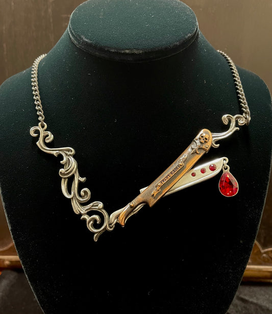 STRAIGHT RAZOR NECKLACE Shrine of Hollywood Jewelry - necklace Jewelry - Necklaces and Chokers