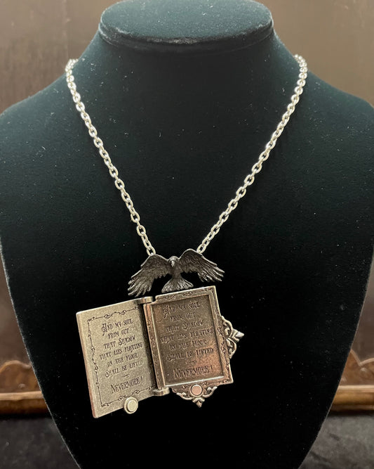 NEVERMORE RAVEN LOCKET NECKLACE Shrine of Hollywood Jewelry - necklace