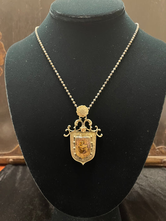 SACRED HEART MEDALLION NECKLACE Shrine of Hollywood Jewelry - necklace