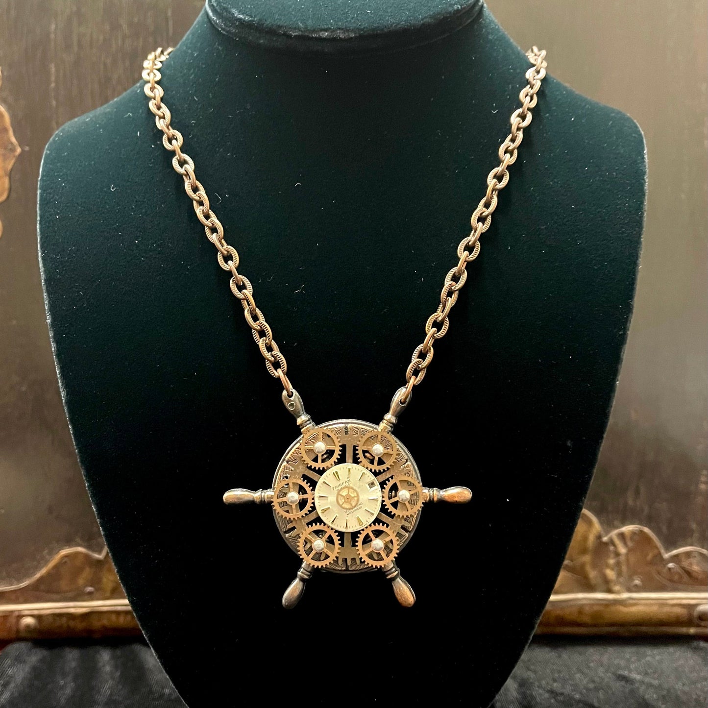 THE STEAMPUNK CAPTAIN’S WHEEL Shrine of Hollywood NECKLACE Jewelry - Necklaces and Chokers
