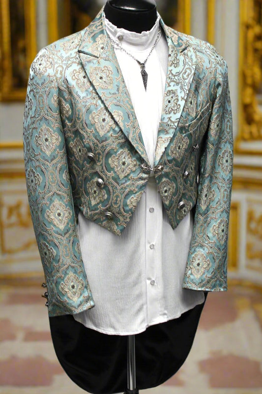MONTE CRISTO TAILCOAT - GREEN BROCADE Shrine of Hollywood coat Men's Coats