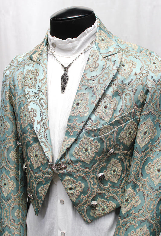 MONTE CRISTO TAILCOAT - GREEN BROCADE Shrine of Hollywood coat Men's Coats