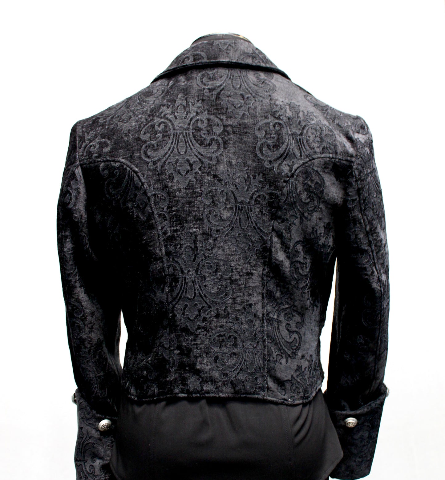 IMPERIAL JACKET - BLACK VELVET BROCADE Shrine of Hollywood coat brocade formal goth gothic jacket long sleeve Men's Jackets new tapestry vampire victorian