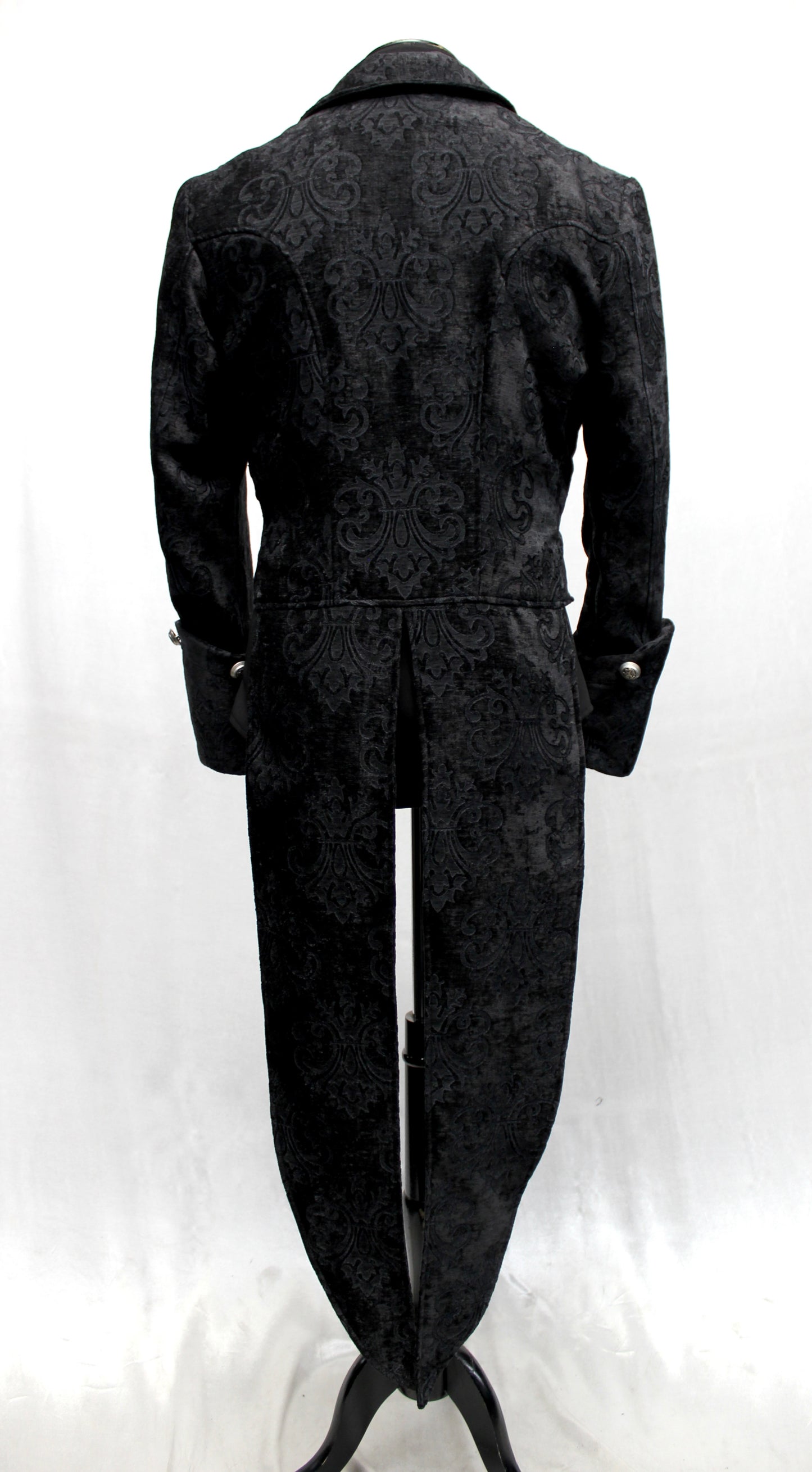 IMPERIAL TAILCOAT - BLACK VELVET BROCADE Shrine of Hollywood coat Men's Coats