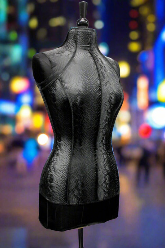 FUTURE SHOCK TOP SLEEVELESS - Black Snake Vinyl Shrine of Hollywood top cyber Cyber punk Cyber Tops dark future goth gothic neotropolis new snake top Women's T-Shirts Women's Tops