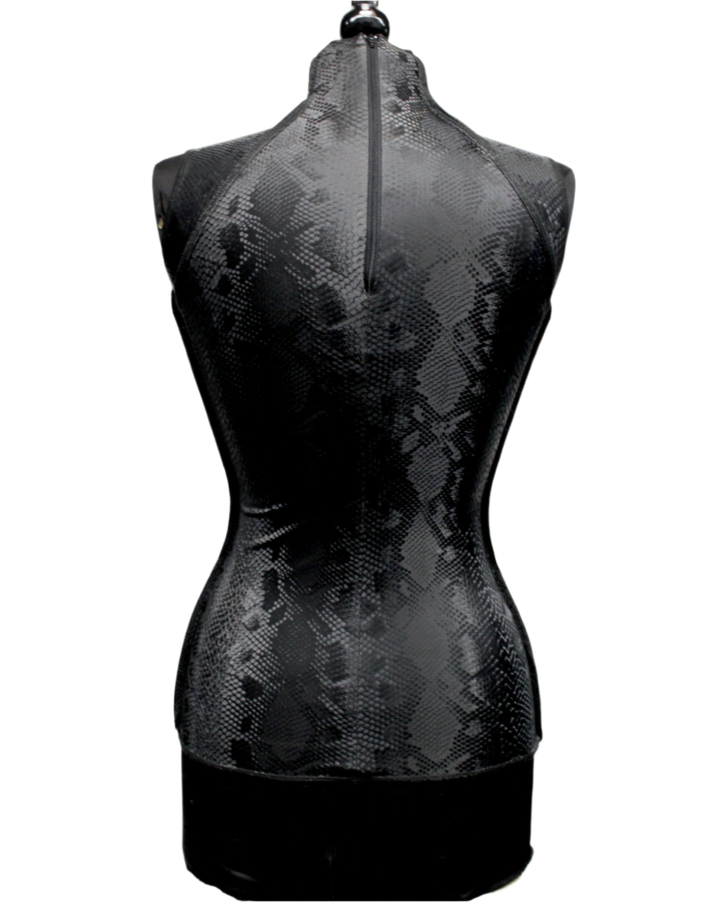 FUTURE SHOCK TOP SLEEVELESS - Black Snake Vinyl Shrine of Hollywood top cyber Cyber punk Cyber Tops dark future goth gothic neotropolis new snake top Women's T-Shirts Women's Tops