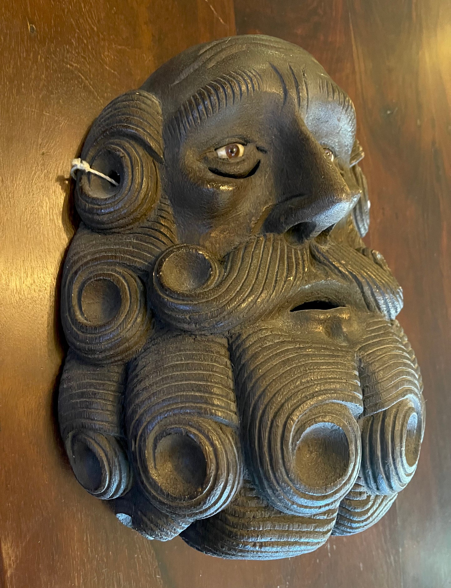 SAINT PETER MASK - ANTIQUE WOODEN MASK Shrine of Hollywood Decor Treasures and Relics Wall Art