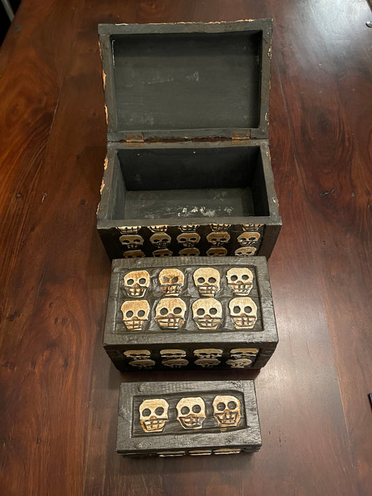 SKULL TREASURE BOXES Shrine of Hollywood Decor Treasures and Relics