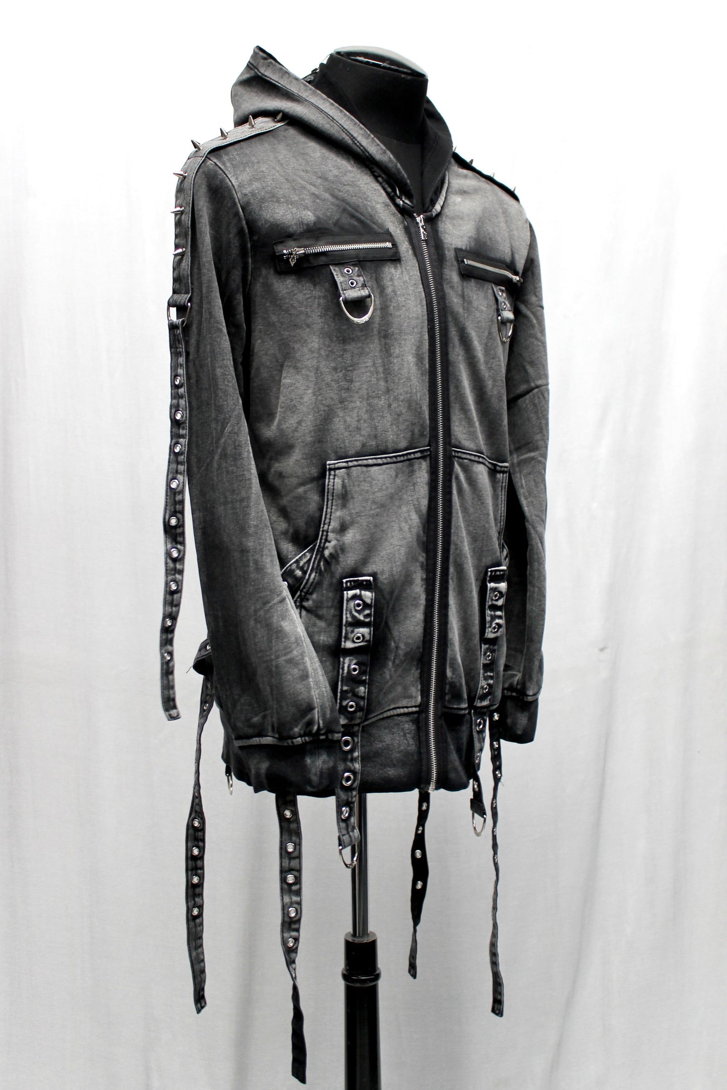 Shrine of Hollywood MONSTER HOODIE - DISTRESSED GREY Men's Hoodies Men's Jackets