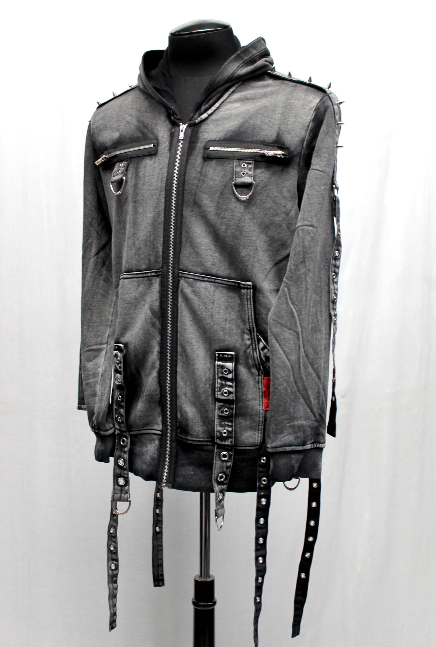 Shrine of Hollywood MONSTER HOODIE - DISTRESSED GREY Men's Hoodies Men's Jackets