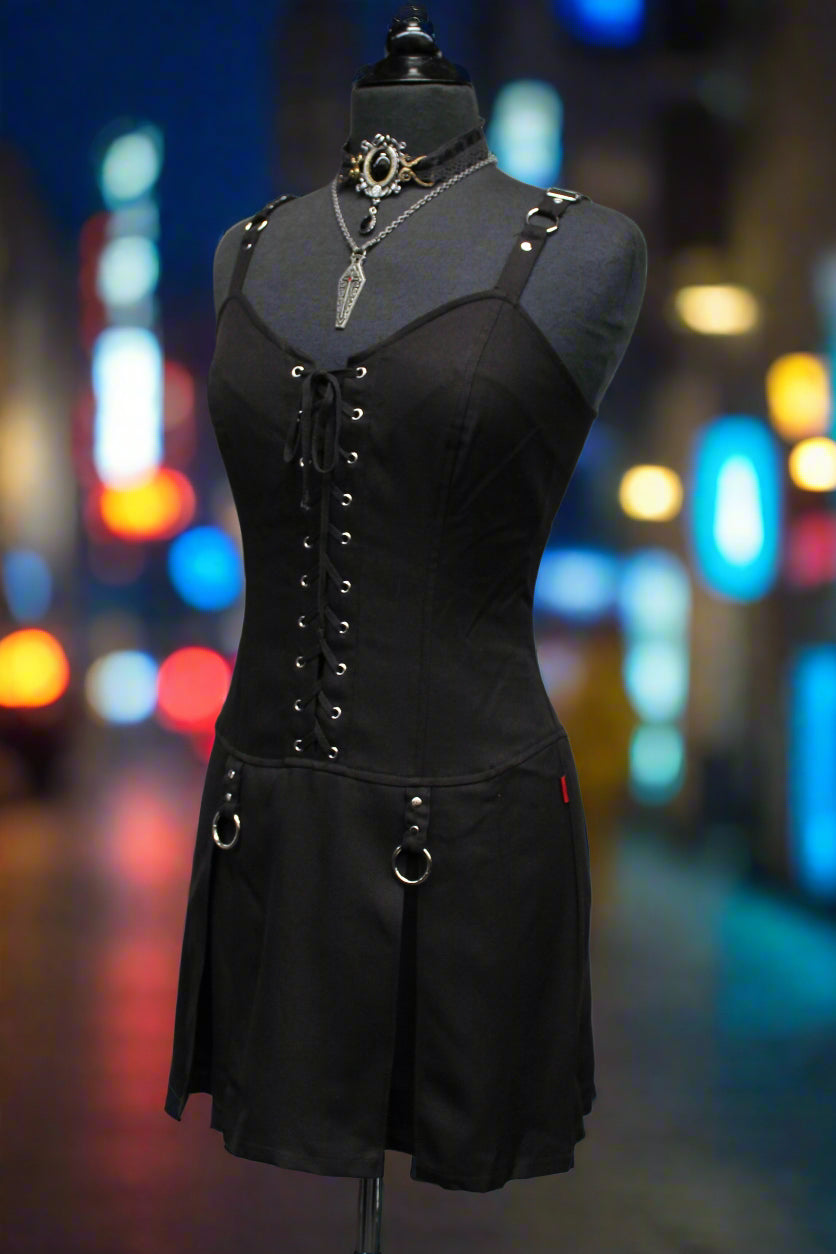 Shrine of Hollywood PUNKY LACE-UP DRESS Dresses Goth dresses Punk Dresses
