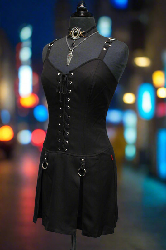 PUNKY LACE-UP DRESS Shrine of Hollywood dress Dresses Goth dresses Punk Dresses