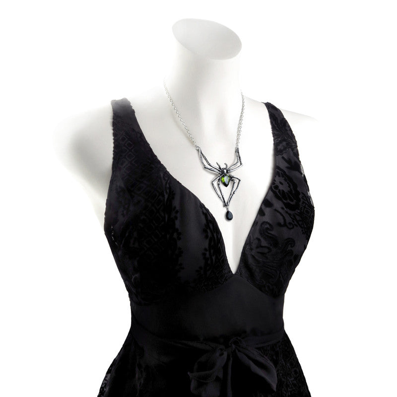 EMERALD VENOM NECKLACE Shrine of Hollywood Necklace Gothic Necklace Jewelry - Necklaces and Chokers Spider necklace