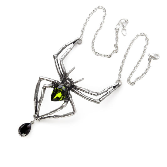 EMERALD VENOM NECKLACE Shrine of Hollywood Necklace Gothic Necklace Jewelry - Necklaces and Chokers Spider necklace