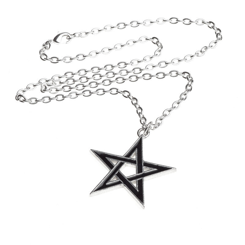 BLACK STAR NECKLACE Shrine of Hollywood NECKLACE Gothic Necklace Jewelry - Necklaces and Chokers pagan necklace