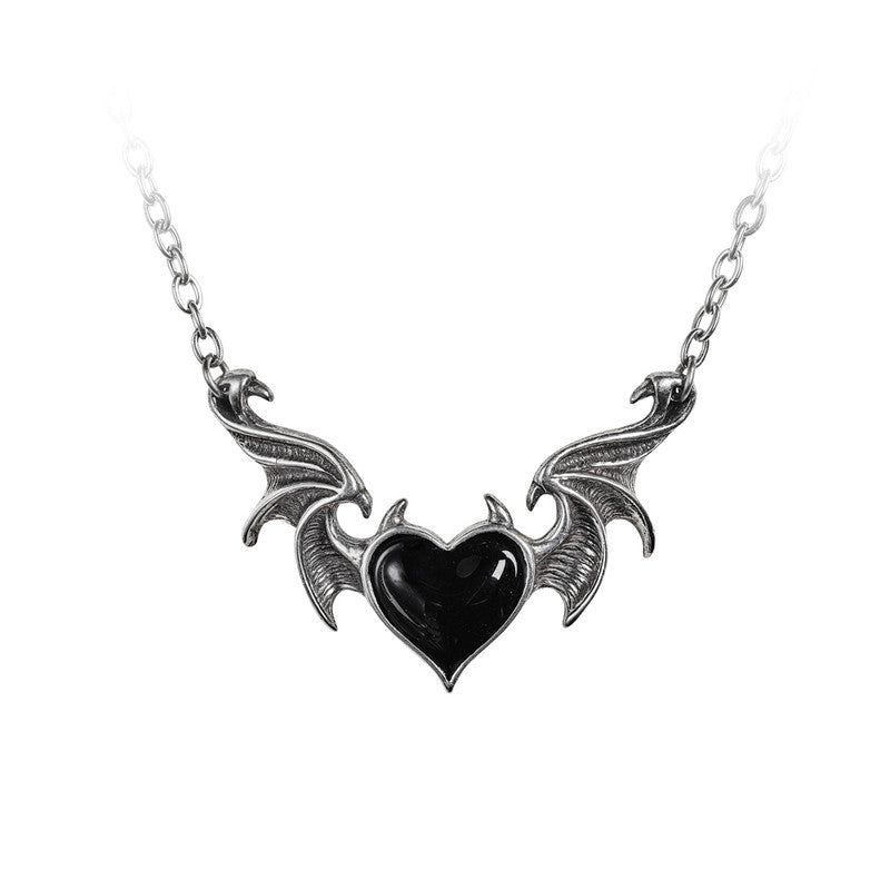 BLACKSOUL NECKLACE Shrine of Hollywood NECKLACE Bat necklace Jewelry - Necklaces and Chokers winged heart necklace