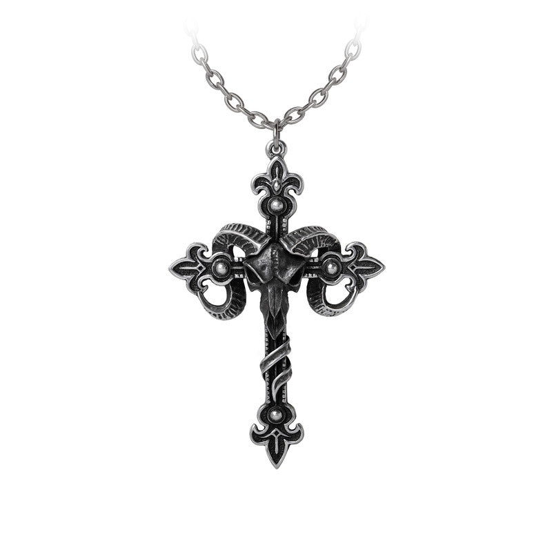 BAPHOMET CROSS NECKLACE Shrine of Hollywood NECKLACE Cross necklace jewelry Jewelry - Necklaces and Chokers necklace pagan necklace