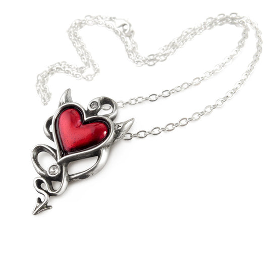 HORNED HEART NECKLACE Shrine of Hollywood Jewelry - Necklaces and Chokers