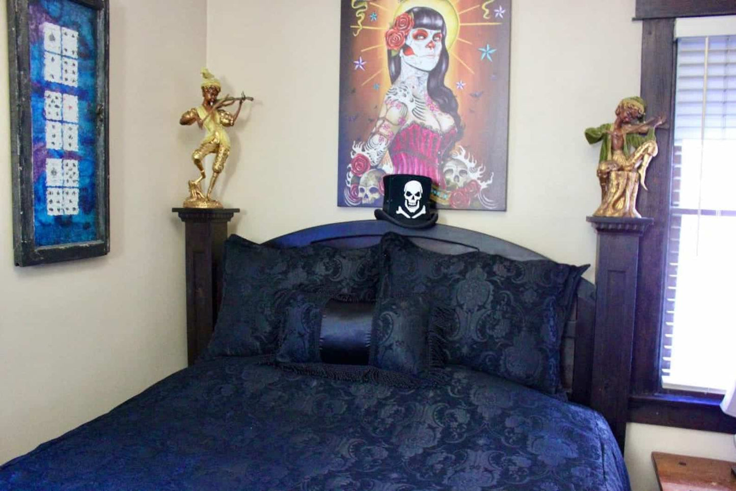 MEDIEVAL TAPESTRY DUVET AND PILLOW SET - BLACK TAPESTRY - QUEEN SIZE Shrine of Hollywood bedding bed bedding duvet pillow