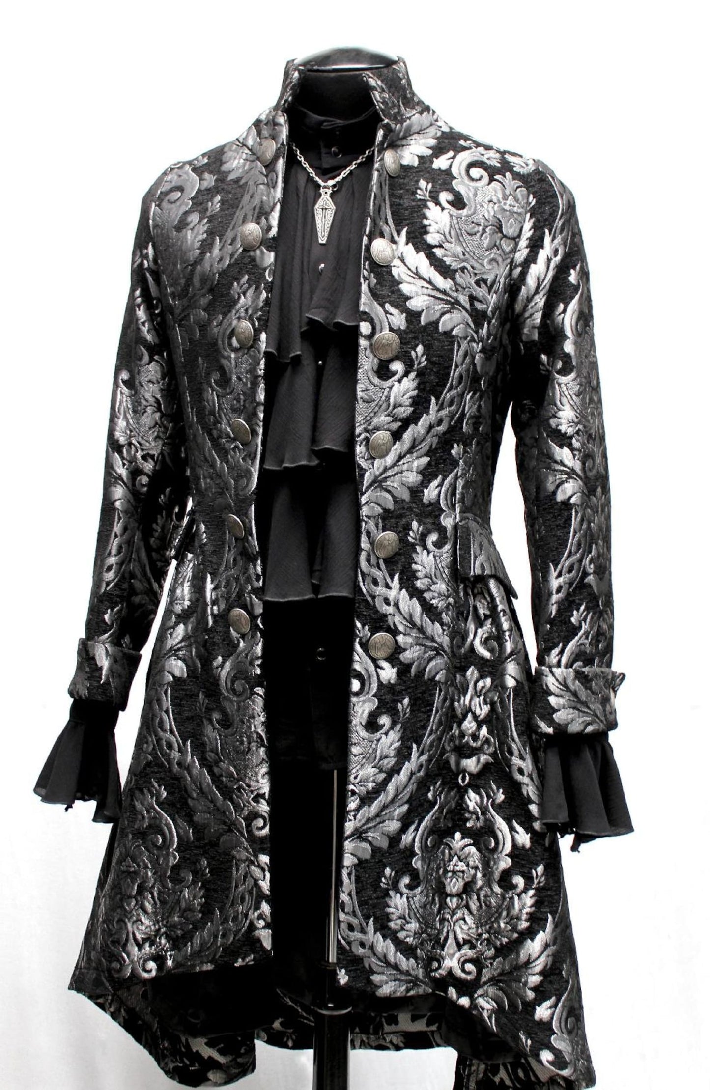 LOUIS XIV SHIRT - BLACK GABARDINE Shrine of Hollywood shirt Men's Shirts