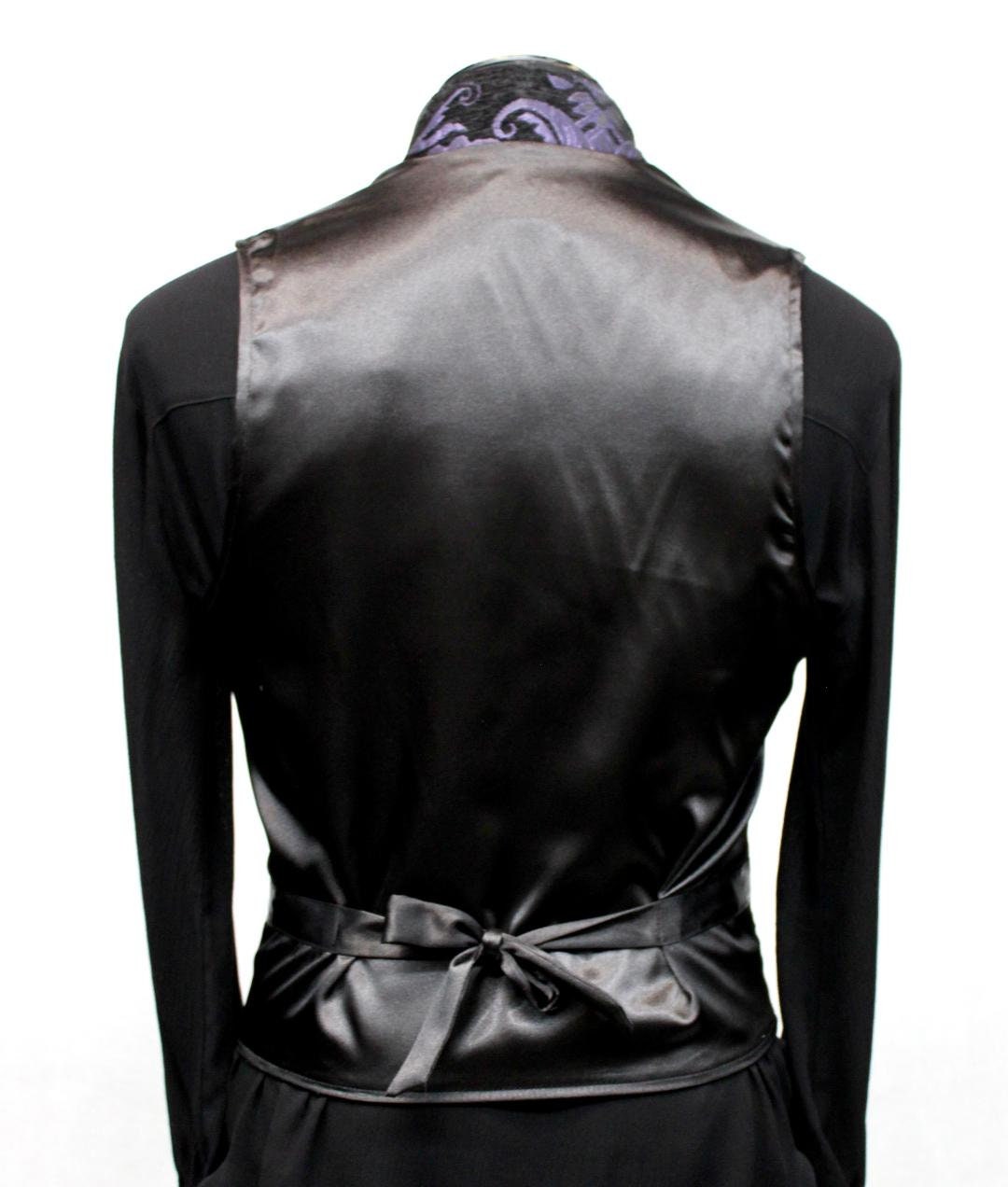 Shrine of Hollywood CAVALIER VEST - Purple/Black Tapestry best seller cavalier formal goth gothic Men's Vests purple steampunk tapestry vest victorian wedding