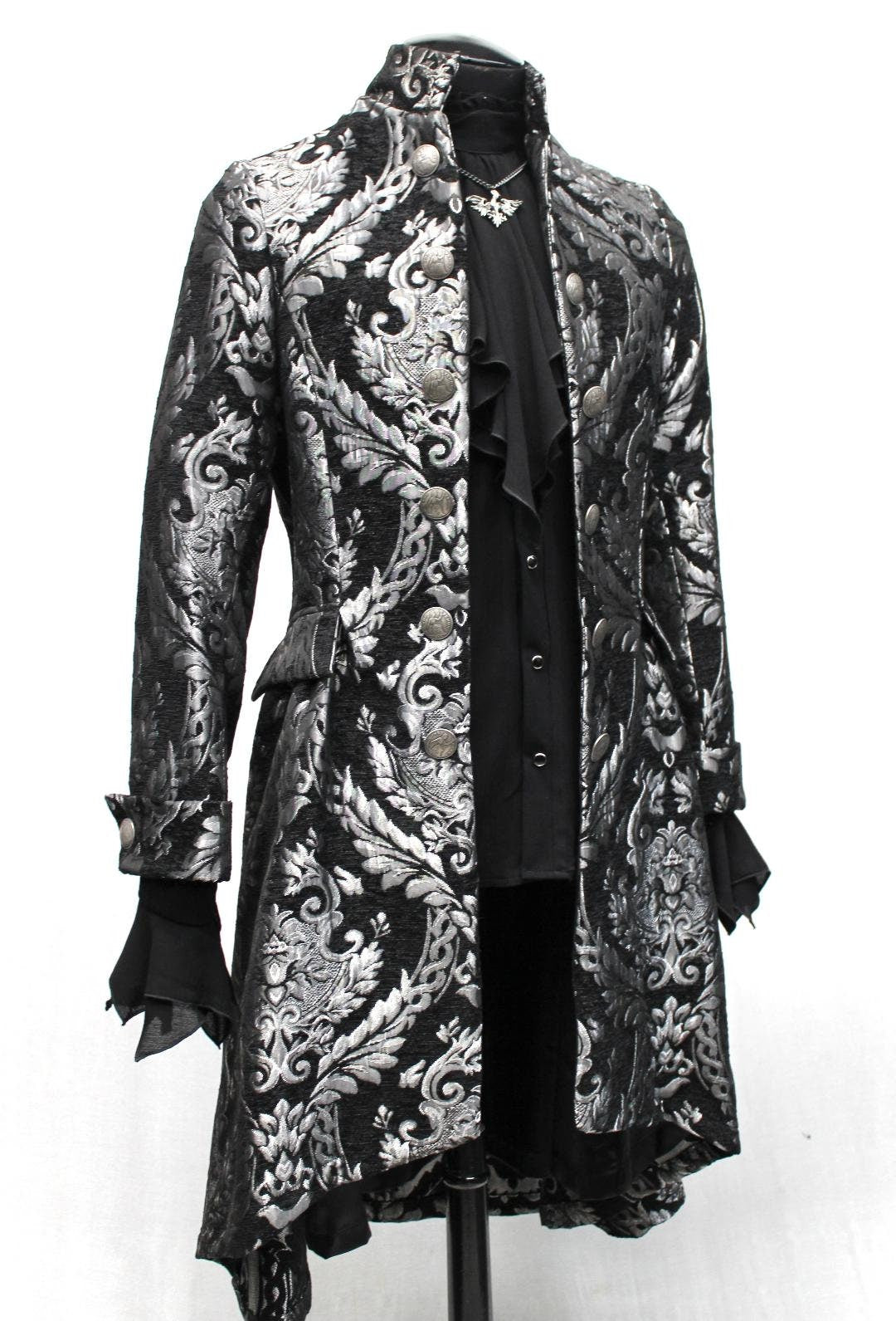 THE COUNT SHIRT - Black Rayon Shrine of Hollywood shirt best seller black button up count dress shirt goth gothic long sleeve Men's Shirts shirt vampire wedding