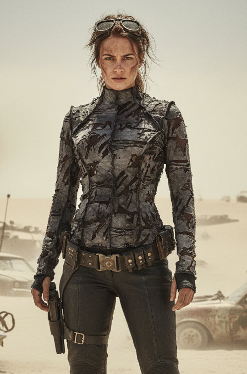 FUTURE SHOCK TOP - GREY ZOMBIE FABRIC Shrine of Hollywood top wasteland Women's T-Shirts Women's Tops zombie