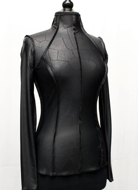 FUTURE SHOCK TOP - PATCHWORK VINYL FABRIC Shrine of Hollywood top Women's T-Shirts Women's Tops