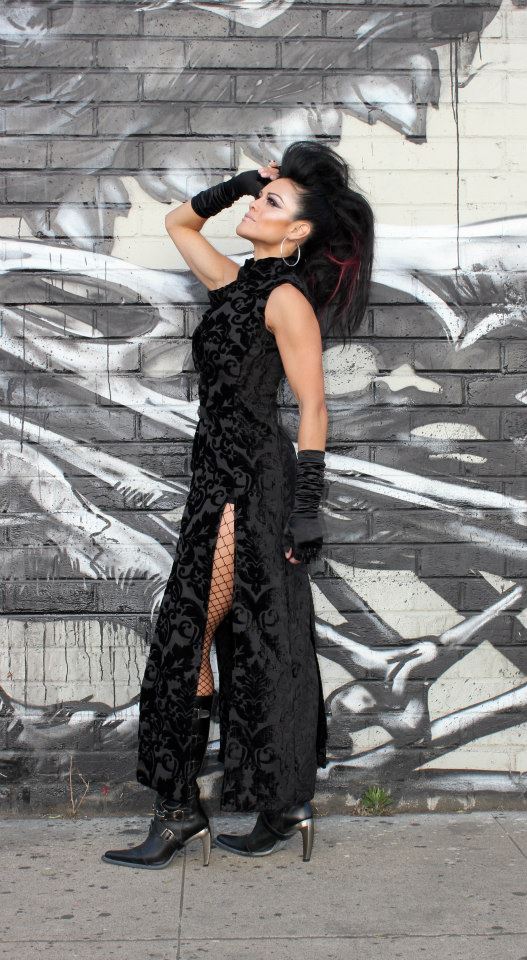 NECROMANTIC COAT/VEST - BLACK PRINT VELVET Shrine of Hollywood vest coat long velvet Women's Coats