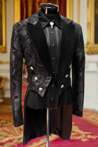 VICTORIAN TAILCOAT - BLACK TAPESTRY