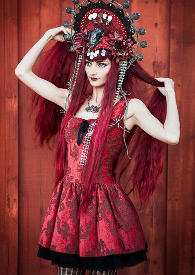 VELVET BALLET DRESS - RED Shrine of Hollywood dress Dresses